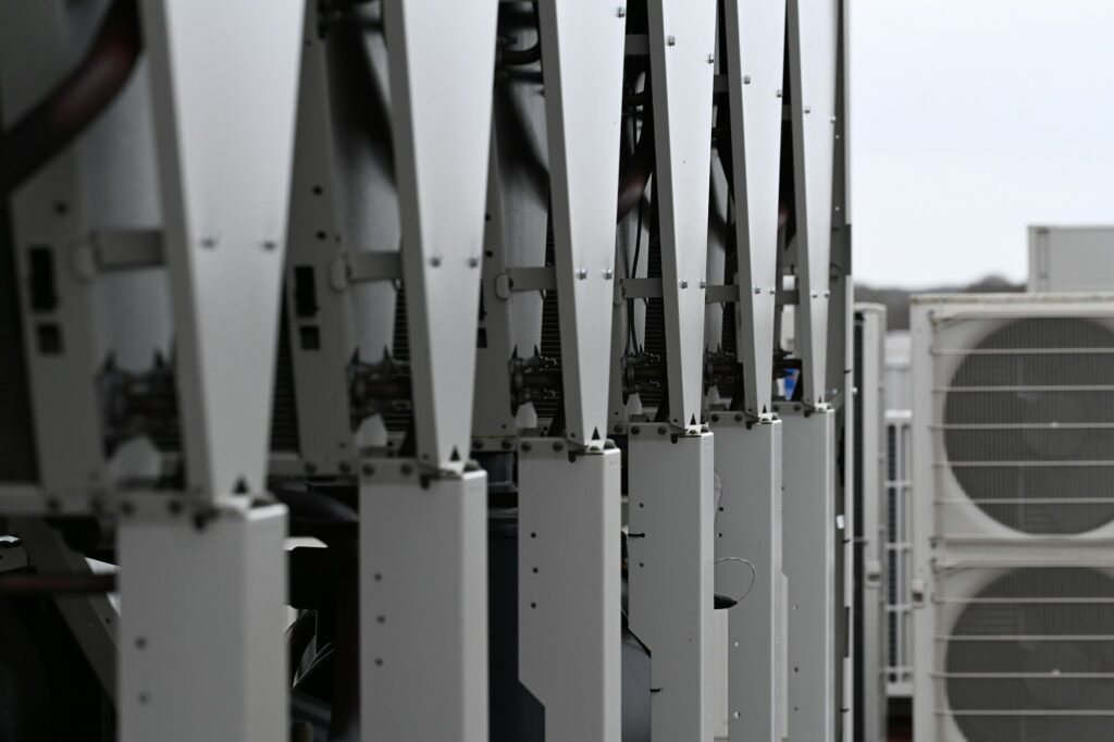 Rooftop HVAC equipment sitting idle during the shoulder season