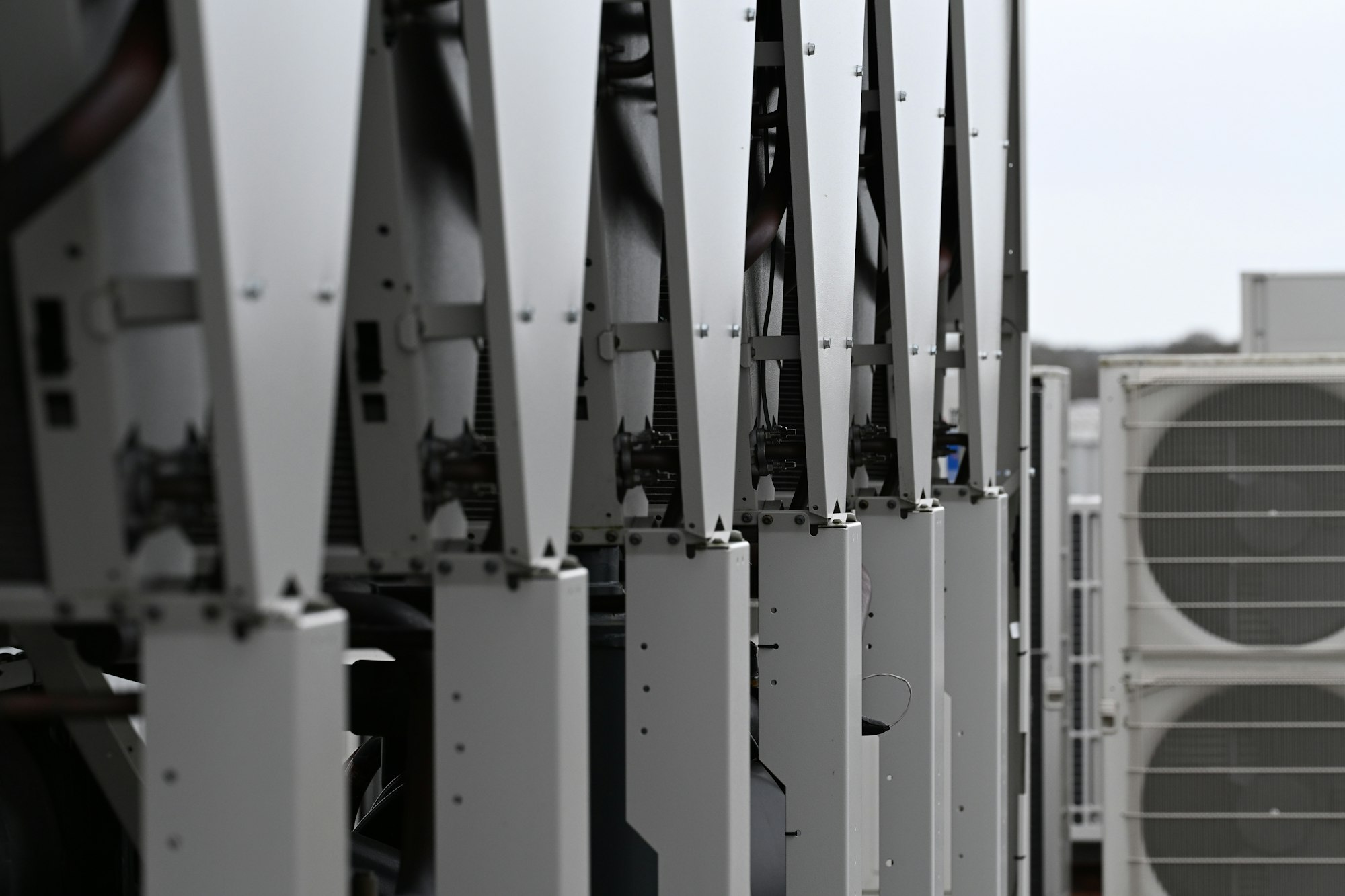 Rooftop HVAC equipment sitting idle during the shoulder season