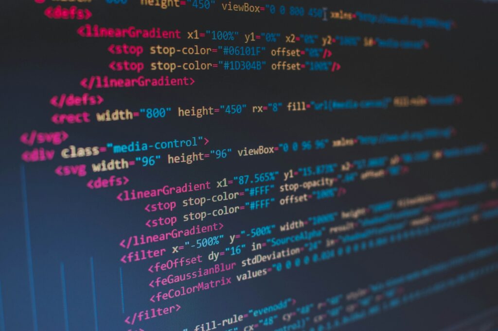 Structured data code on a screen, the format search engines read