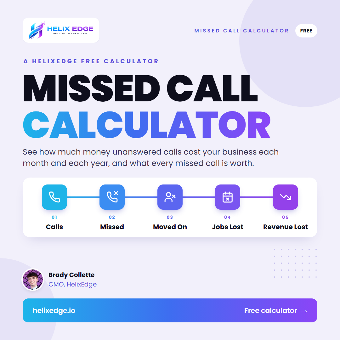 Missed Call Calculator cover showing the 5 steps from calls to revenue lost